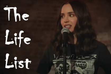 The Life List," featuring Sofia Carson and Connie Britton in an emotional moment.
